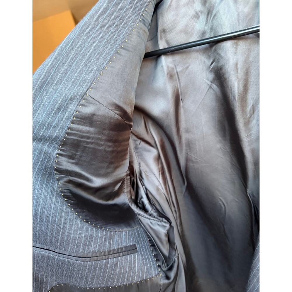 Dillard’s Gold Trumpeter Gray Pinstripe Blazer Men’s Suit Jacket 42R Made In USA - Picture 5 of 10
